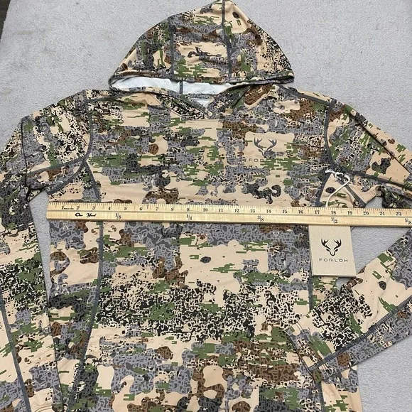 Forloh Solair Sun Hoodie Womens Large Camo Pullover Lightweight Brrr Hunting NEW - Picture 12 of 14